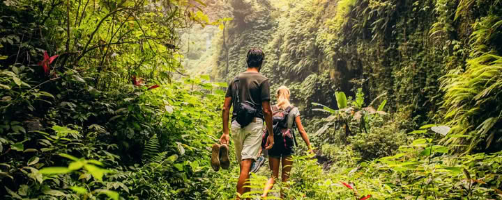Zen-trekking en ontdekking van watervallen