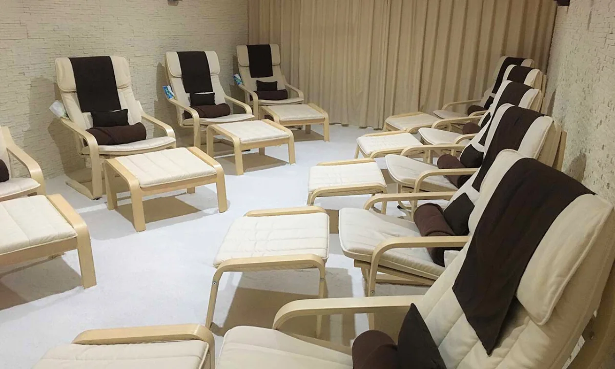 Zouttherapiesessie