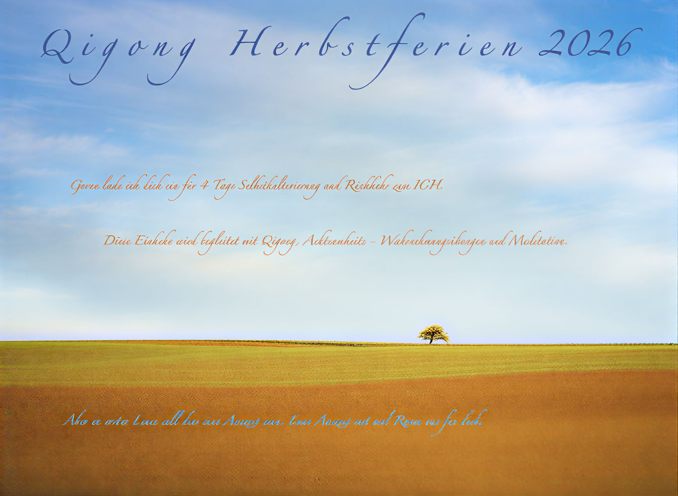 Qigong-herfstvakantie 2026