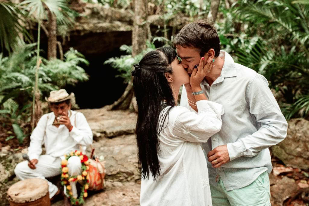Traditionele Maya-huwelijksverbintenisceremonie