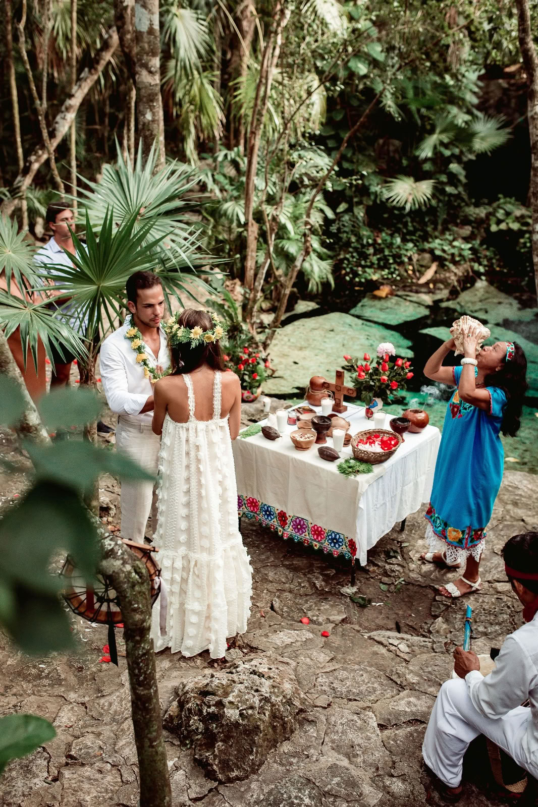 Traditionele Maya-huwelijksverbintenisceremonie