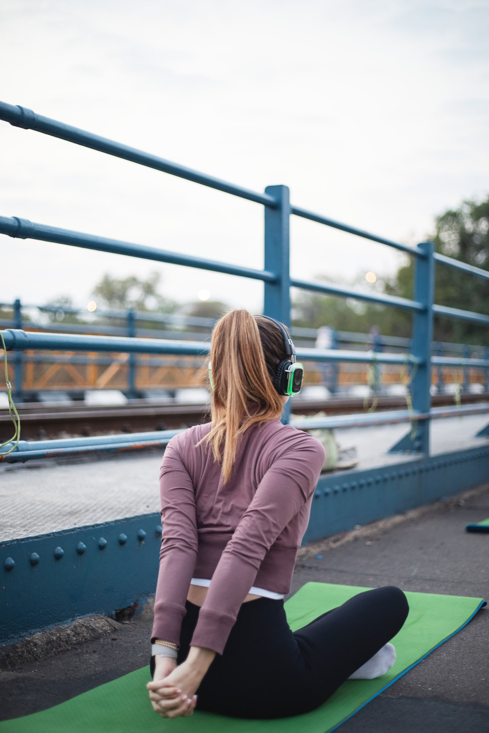 Yoga op de brug