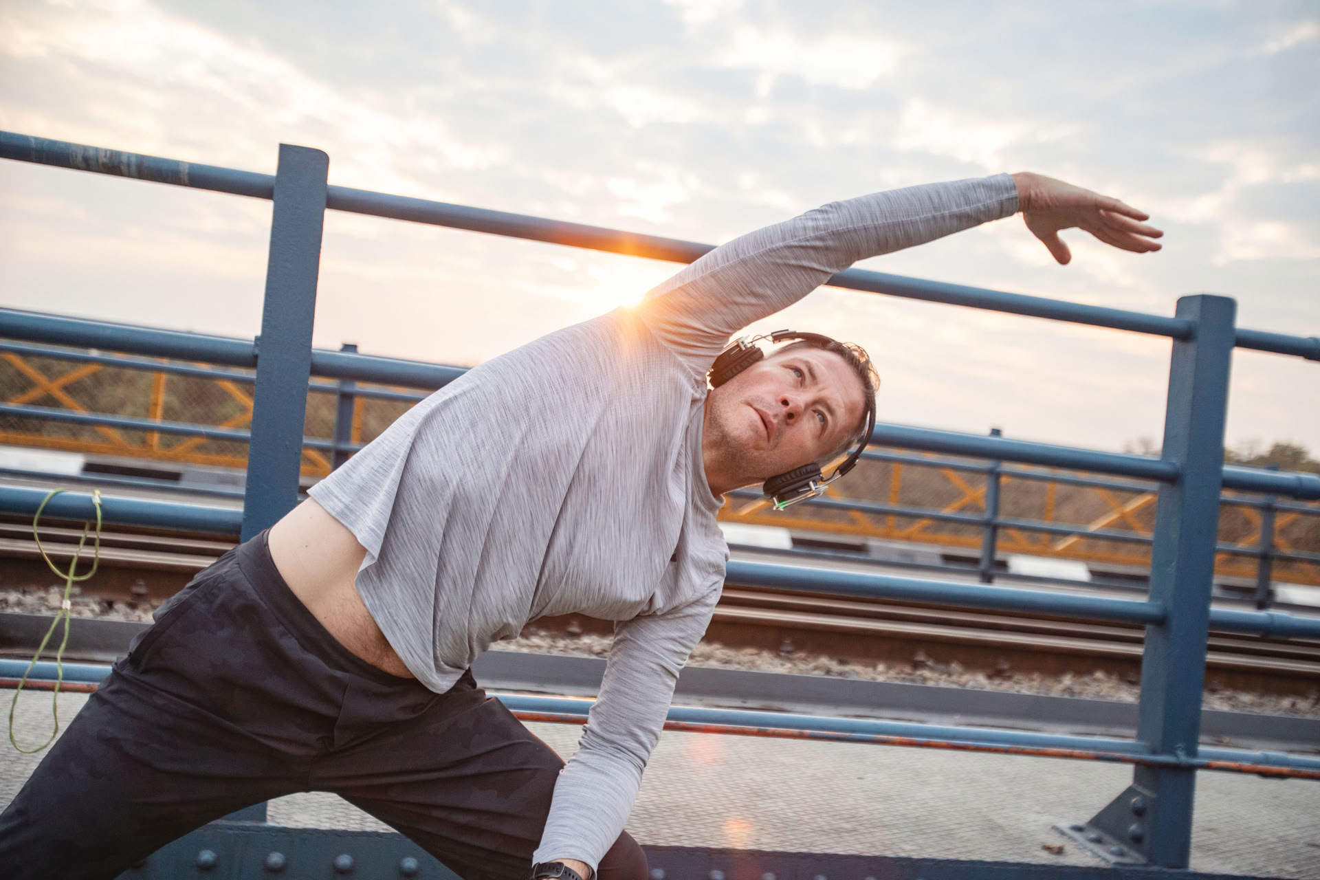 Yoga op de brug