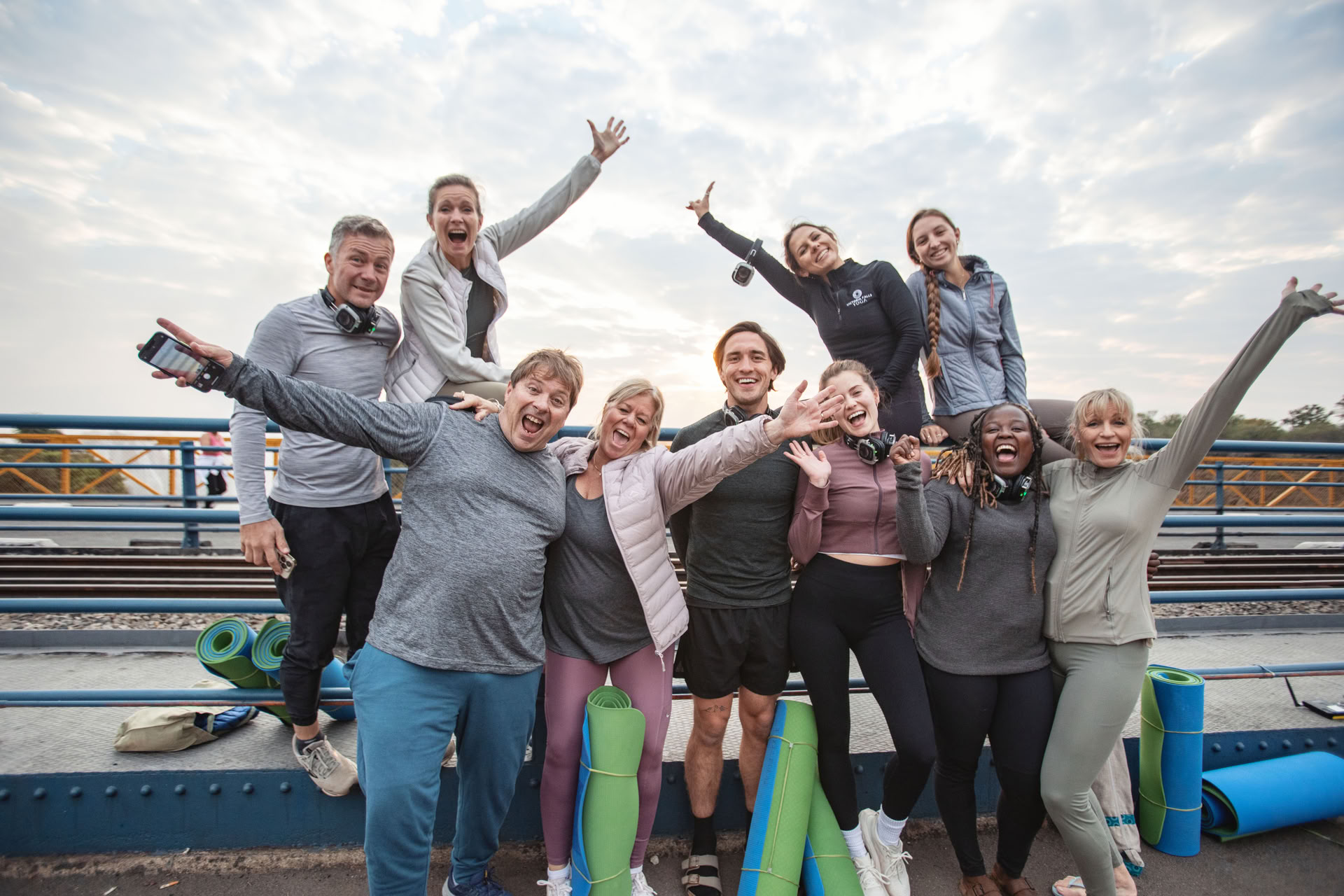 Yoga op de brug