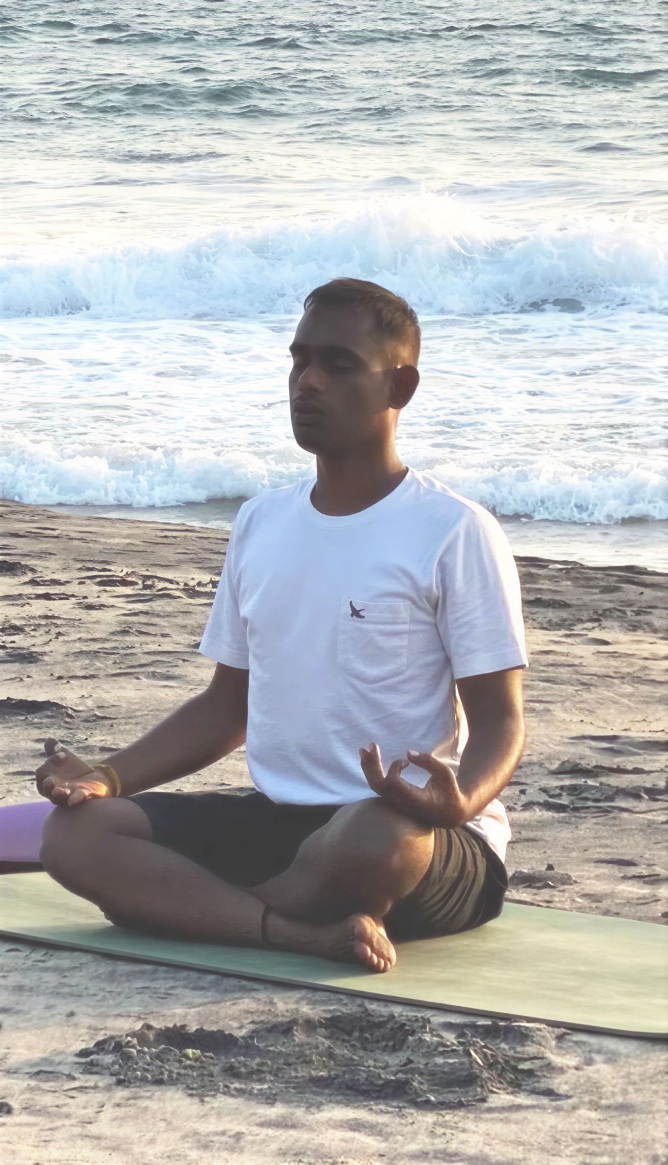Inloop-yogalessen in Varkala, Kerala