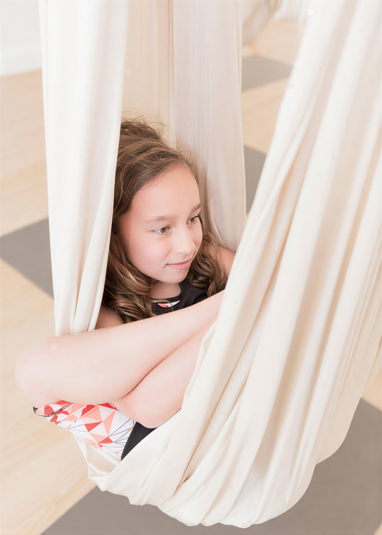 Aerial yoga voor kinderen