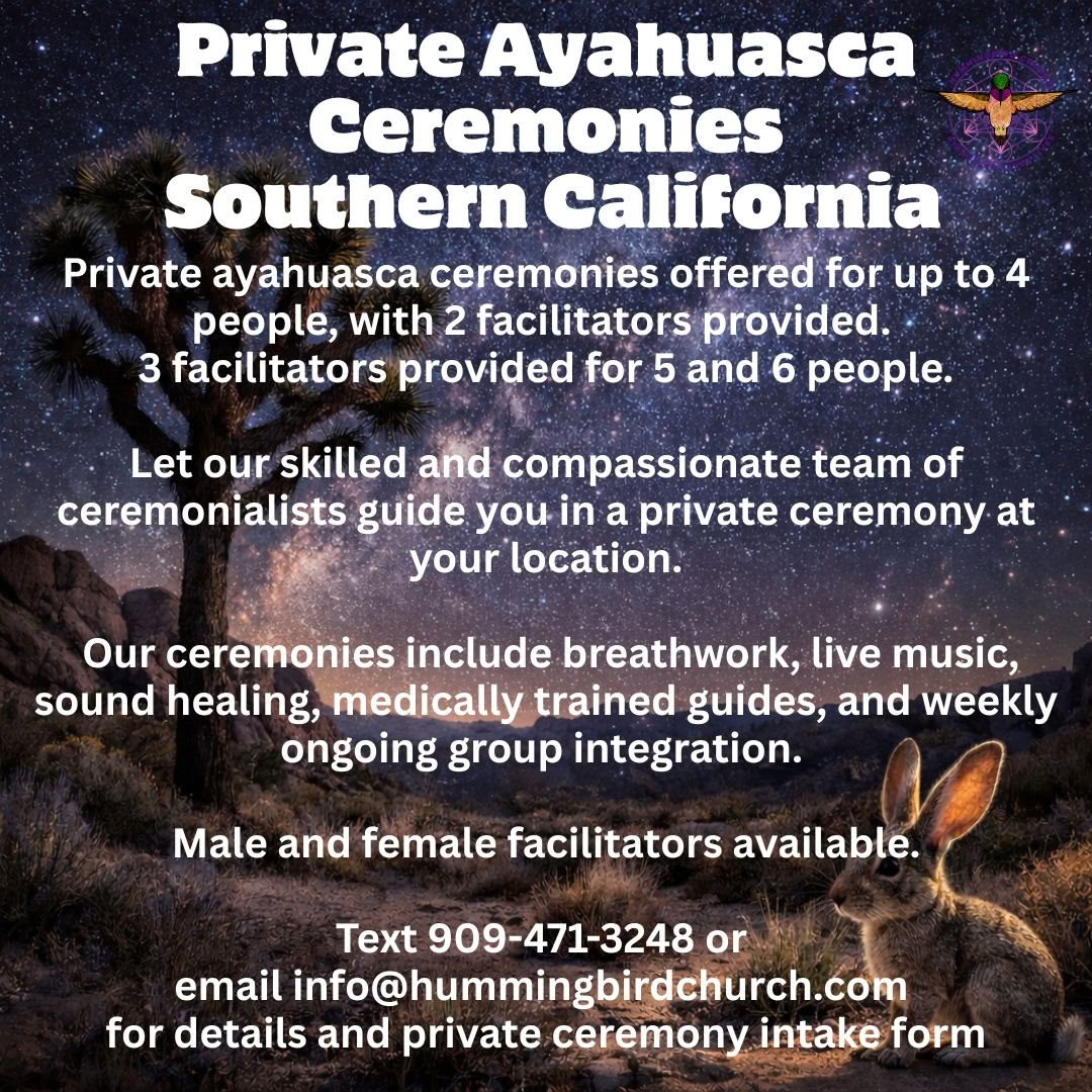 Privé ayahuasca-ceremonies in Zuid-Californië
