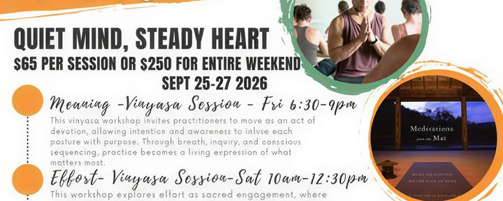 Stille geest, rustig hart - Een Vinyasa-weekend en meditatieworkshop met Rolf Gates