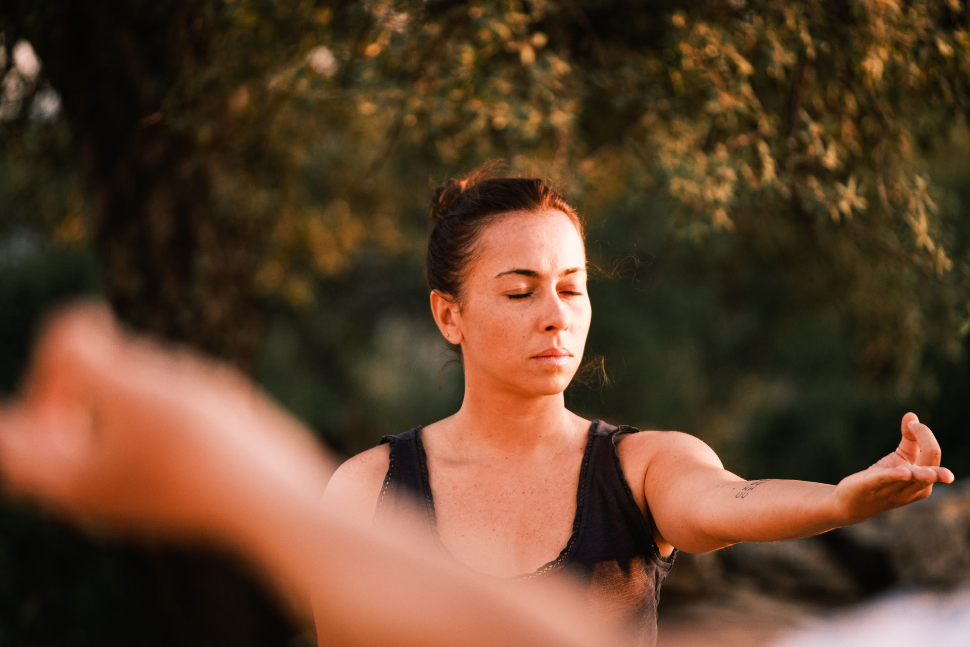 Yoga-dag in de natuur