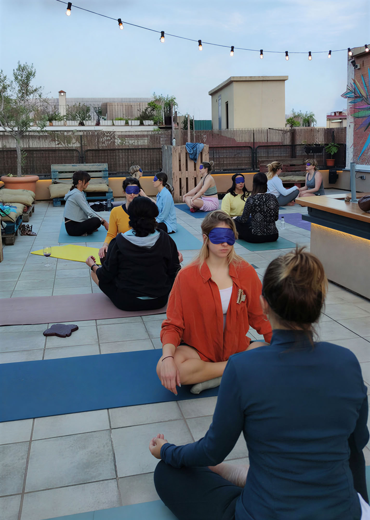 Yoga- en wijnevenementen