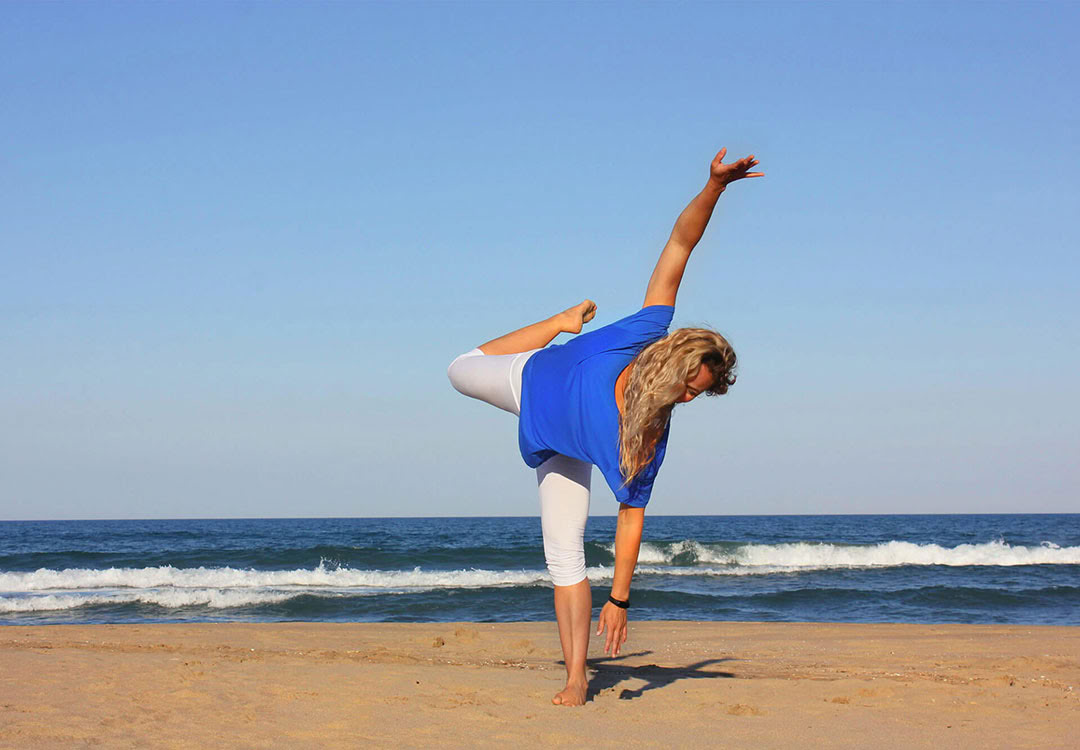 Yoga op het strand