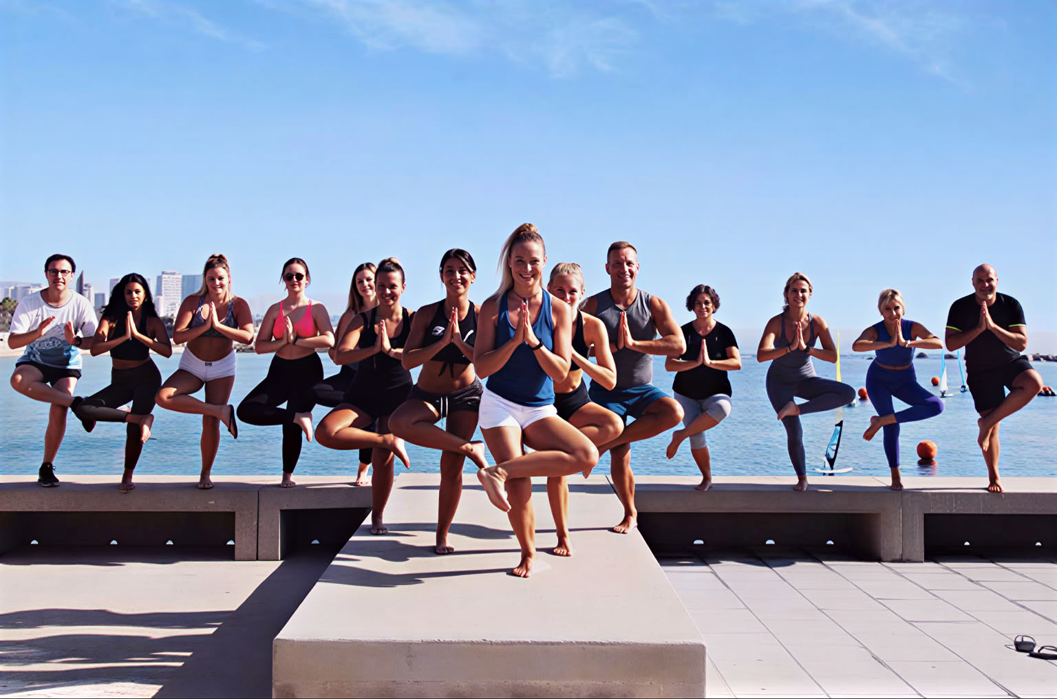 Yoga op het strand