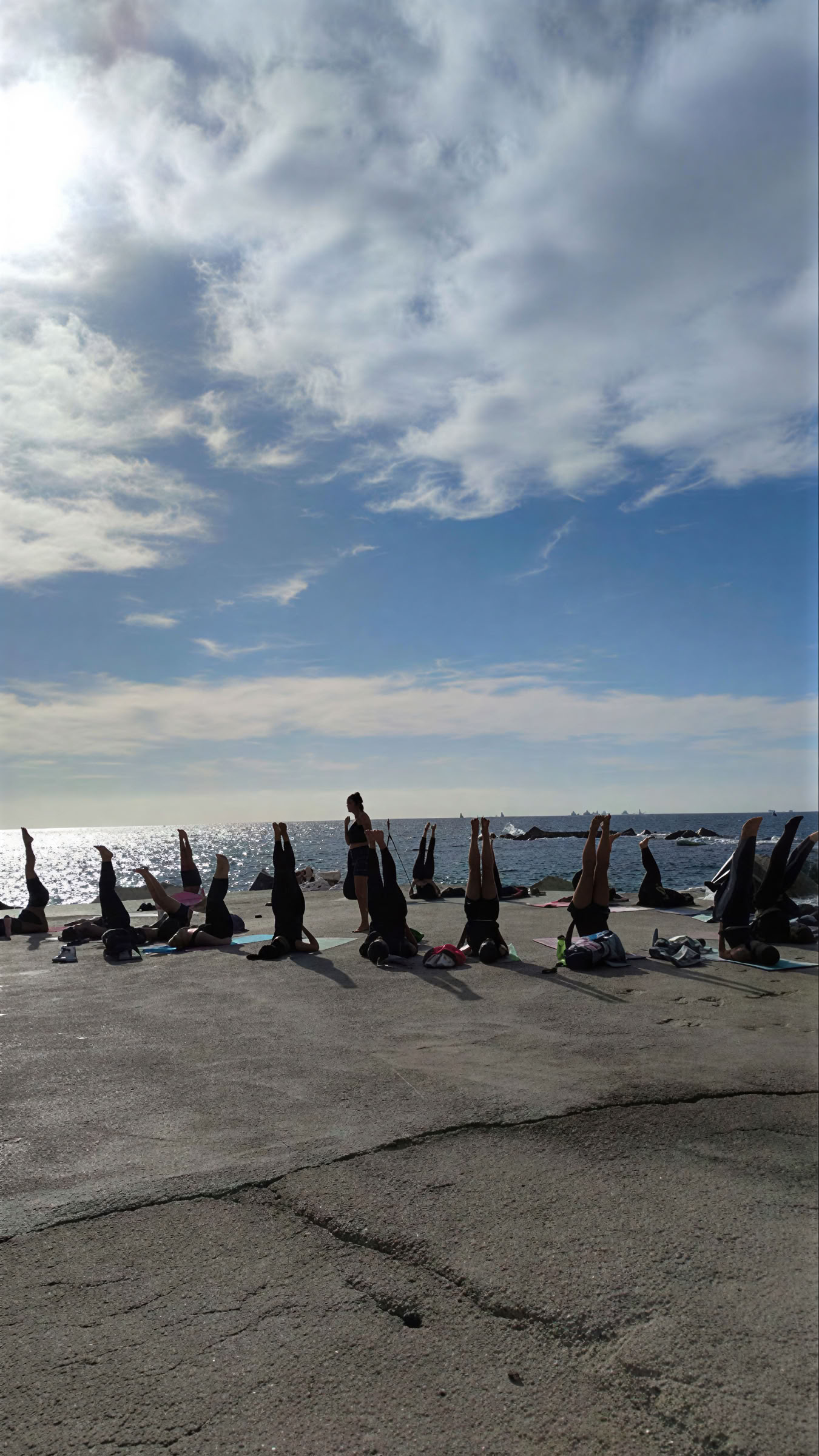 Yoga op het strand