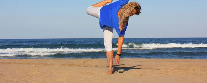 Yoga op het strand