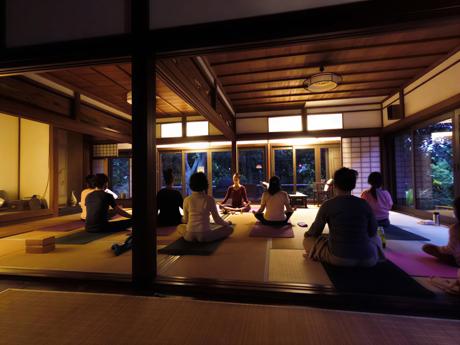 Stil mindfulnessmeditatie- en yoga-retreat