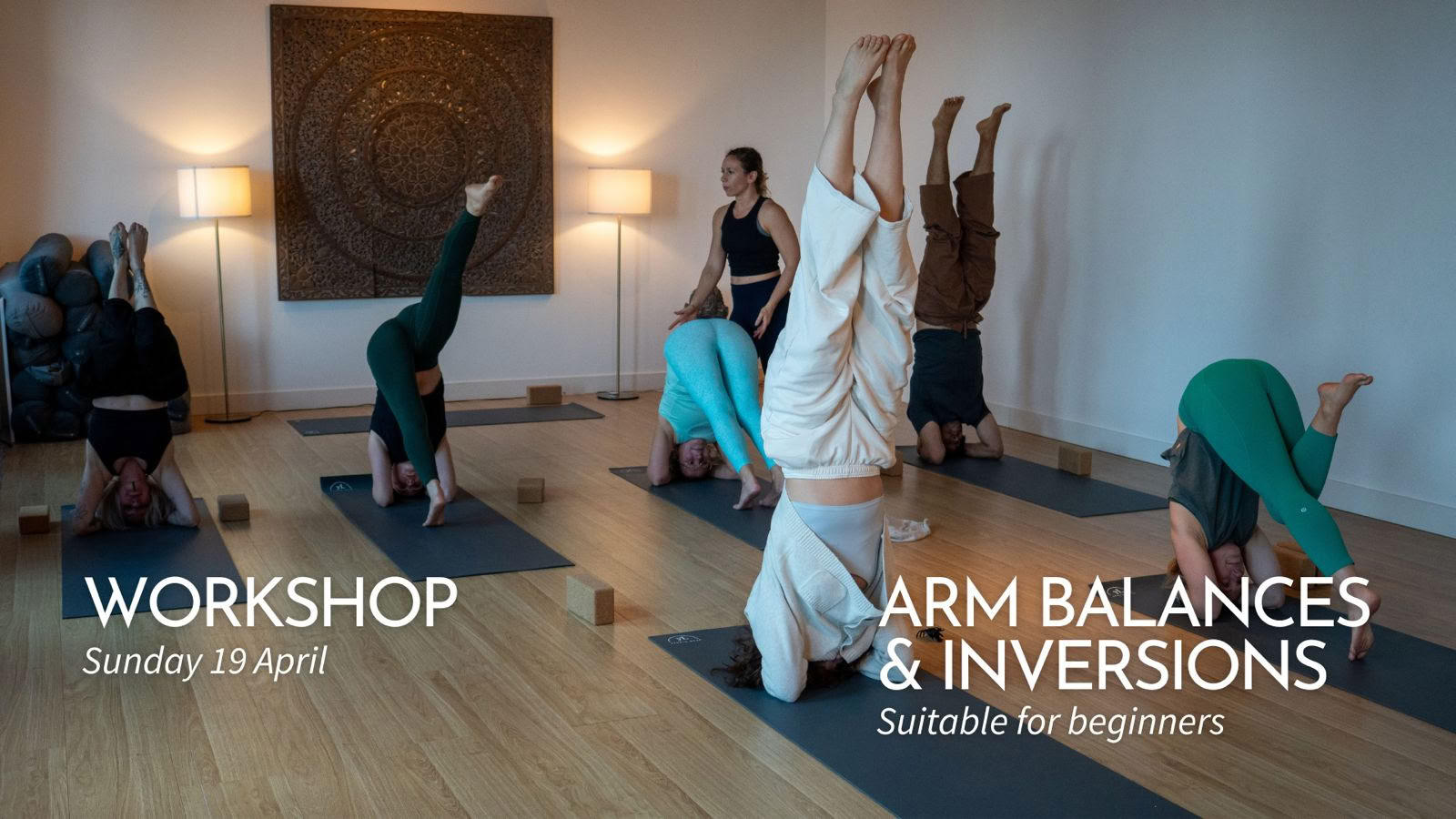 WORKSHOP: Introductie tot armbalansen en omgekeerde houdingen (geschikt voor beginners)