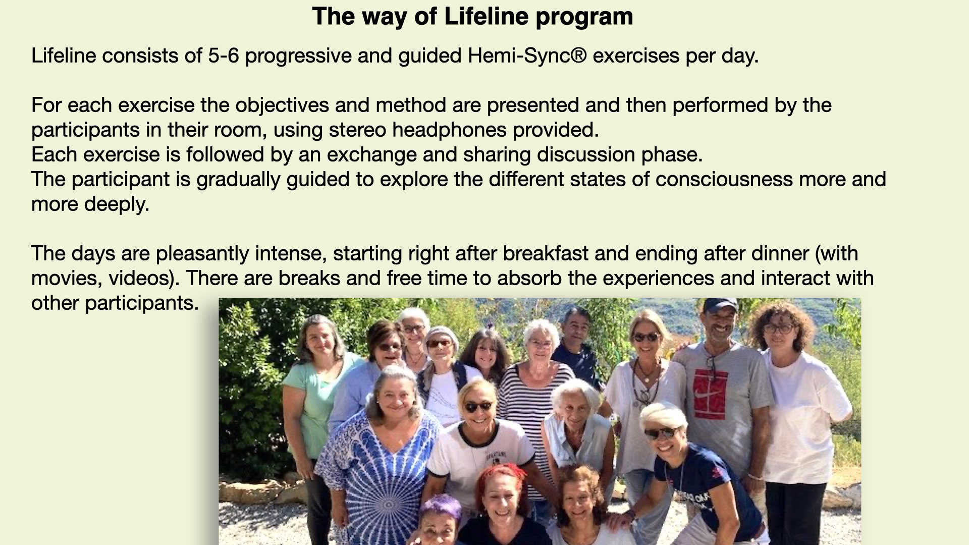 Lifeline® 6-daagse ervaringsgerichte retraite