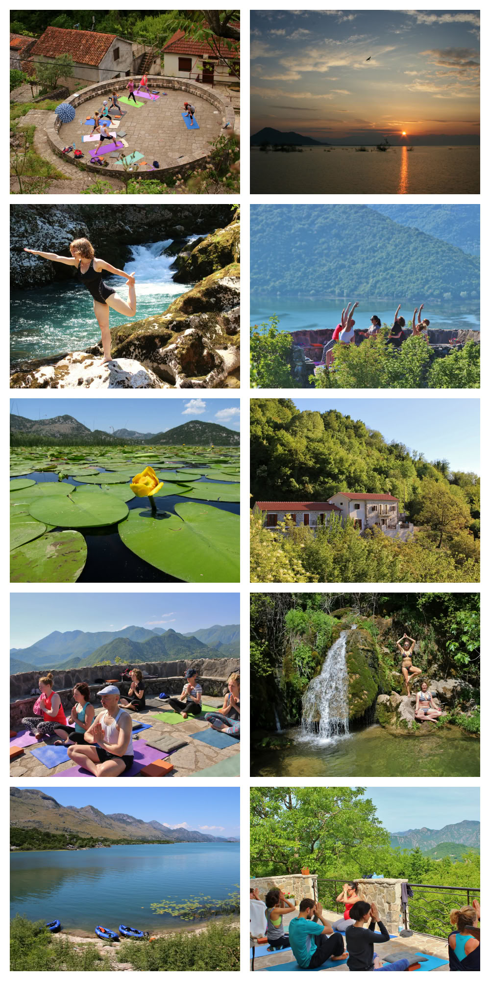 7-daagse yoga vakantie met ademhaling in de natuur aan het Skadarmeer, Montenegro