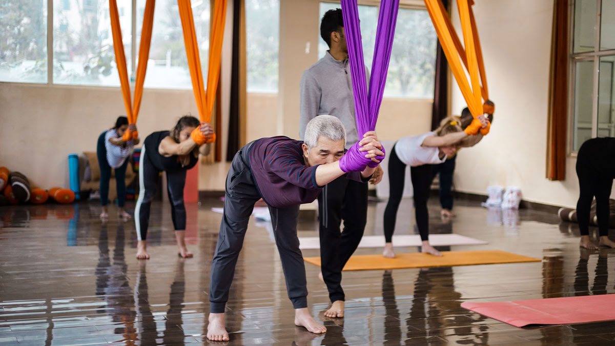 Aerial Yoga-docentenopleiding in Rishikesh, India