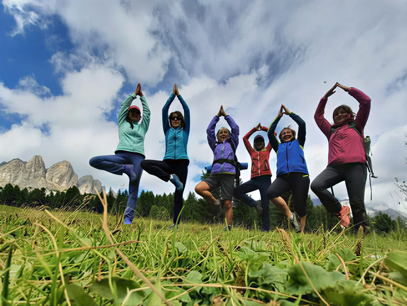 Week van trekking en yoga in de Dolomieten