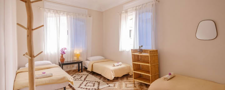 Shared triple room