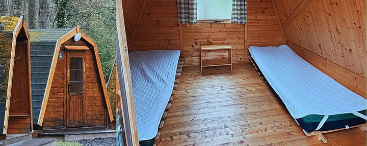 Gedeelde glampingpod (2 personen)